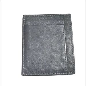 Small leather grey card holder